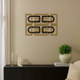 Wallity Echo Forms Juego de 2 Accesorios de Pared - Dorado y Negro